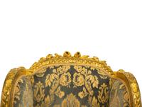 A Pair of Louis XVI Style Giltwood Bergeres a Oreilles