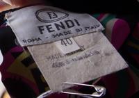 A Fendi Multicolor Silk Dress, Size 40.