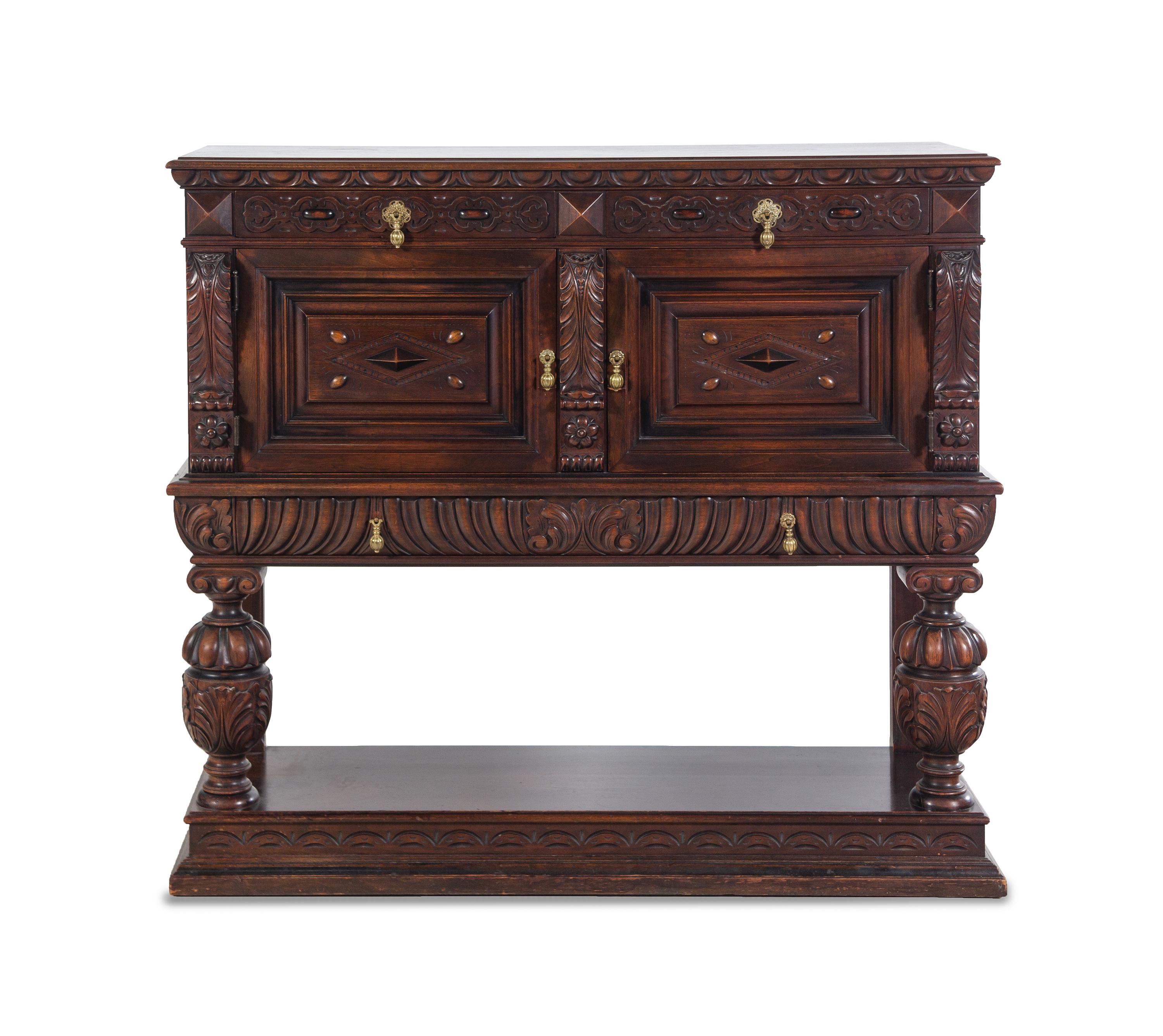 A Jacobean Style Court Cupboard