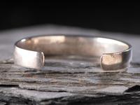 Sterling Silver Cuff Bracelet, with Turquoise and Coral Cobblestone Inlay