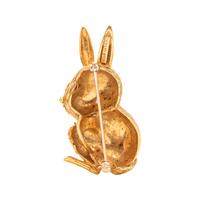 TIFFANY & CO., YELLOW GOLD BUNNY BROOCH