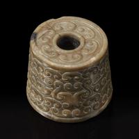 A Chinese Warring States style jade bead 战国风格玉勒