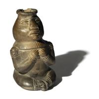 A Peruvian Blackware Effigy Vessel