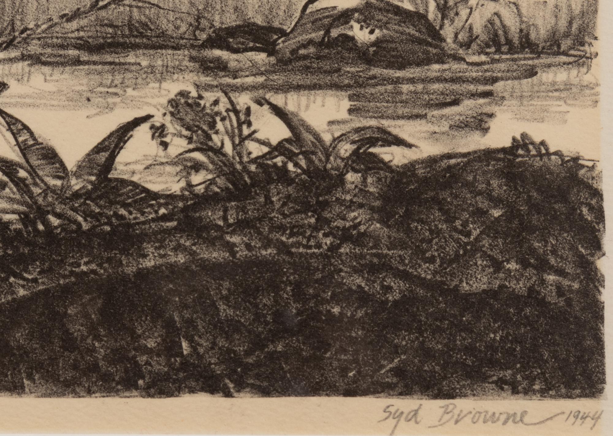 A group of three American prints (Aaron Bohrod, Summertime ; Syd Browne, Along the Canal ; Samuel Chamberlain, Valley of the Var )