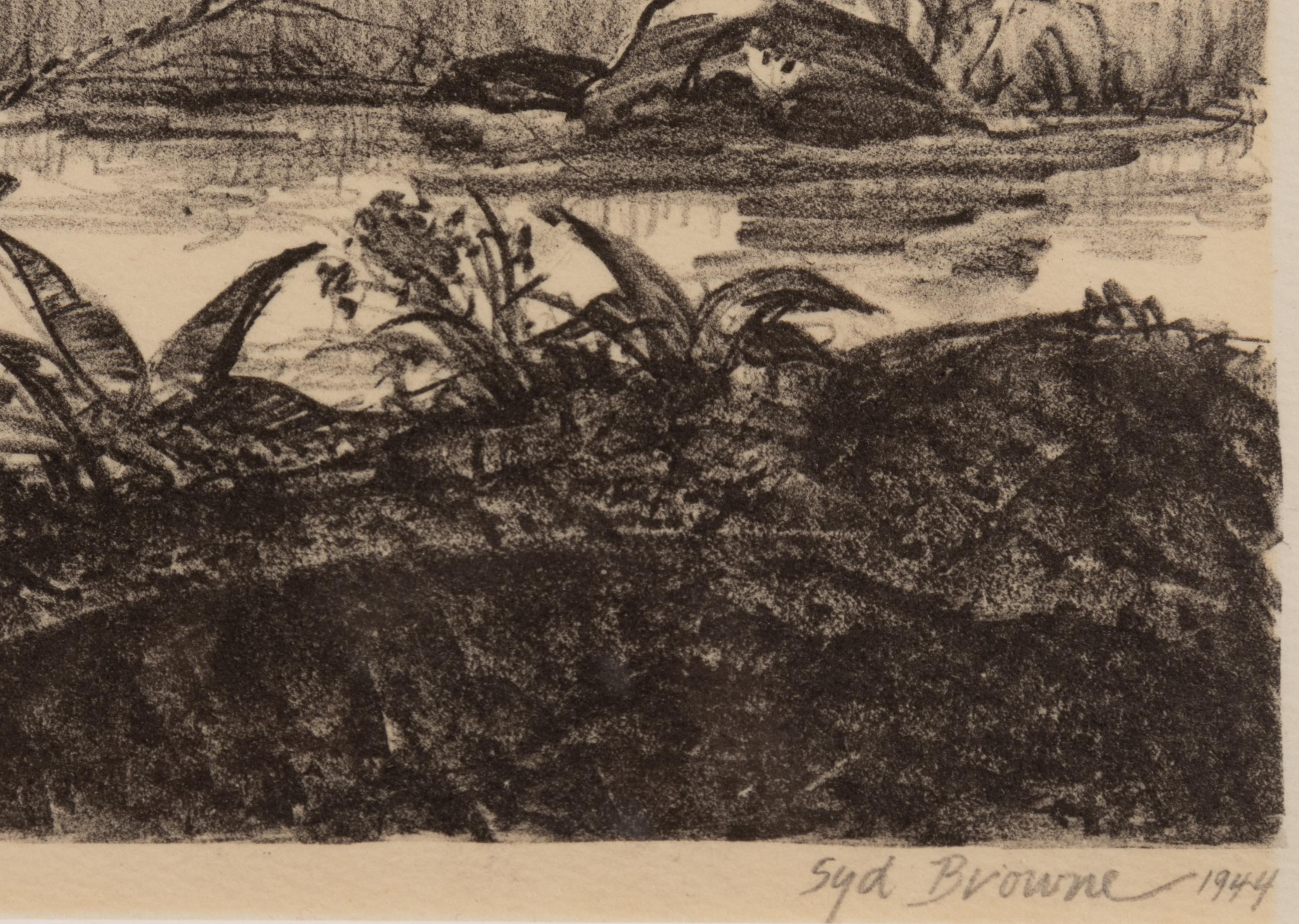 A group of three American prints (Aaron Bohrod, Summertime ; Syd Browne, Along the Canal ; Samuel Chamberlain, Valley of the Var )