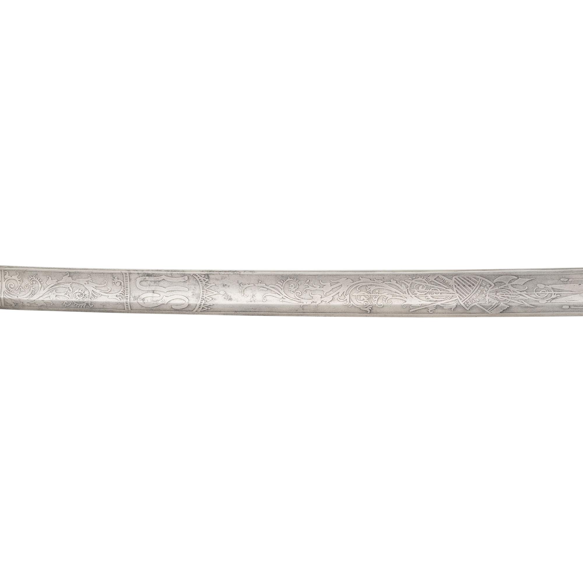 Model 1850 Food Officer's Sword Inscribed to E. F. Richardson Retailed by Palmers & Bachelders with CDV