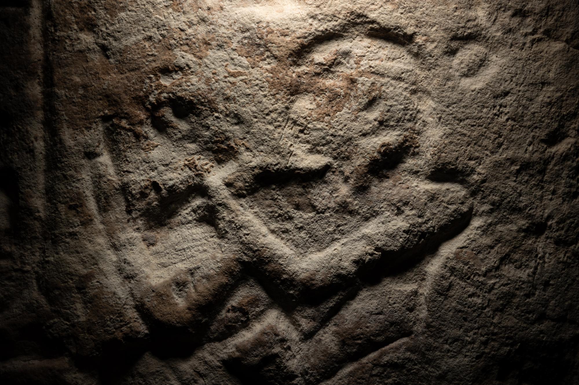 An Egyptian Limestone Relief Fragment with the Cartouche of Rameses II