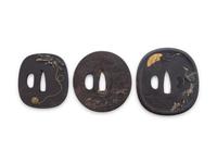 Seven Inlaid Iron Tsuba