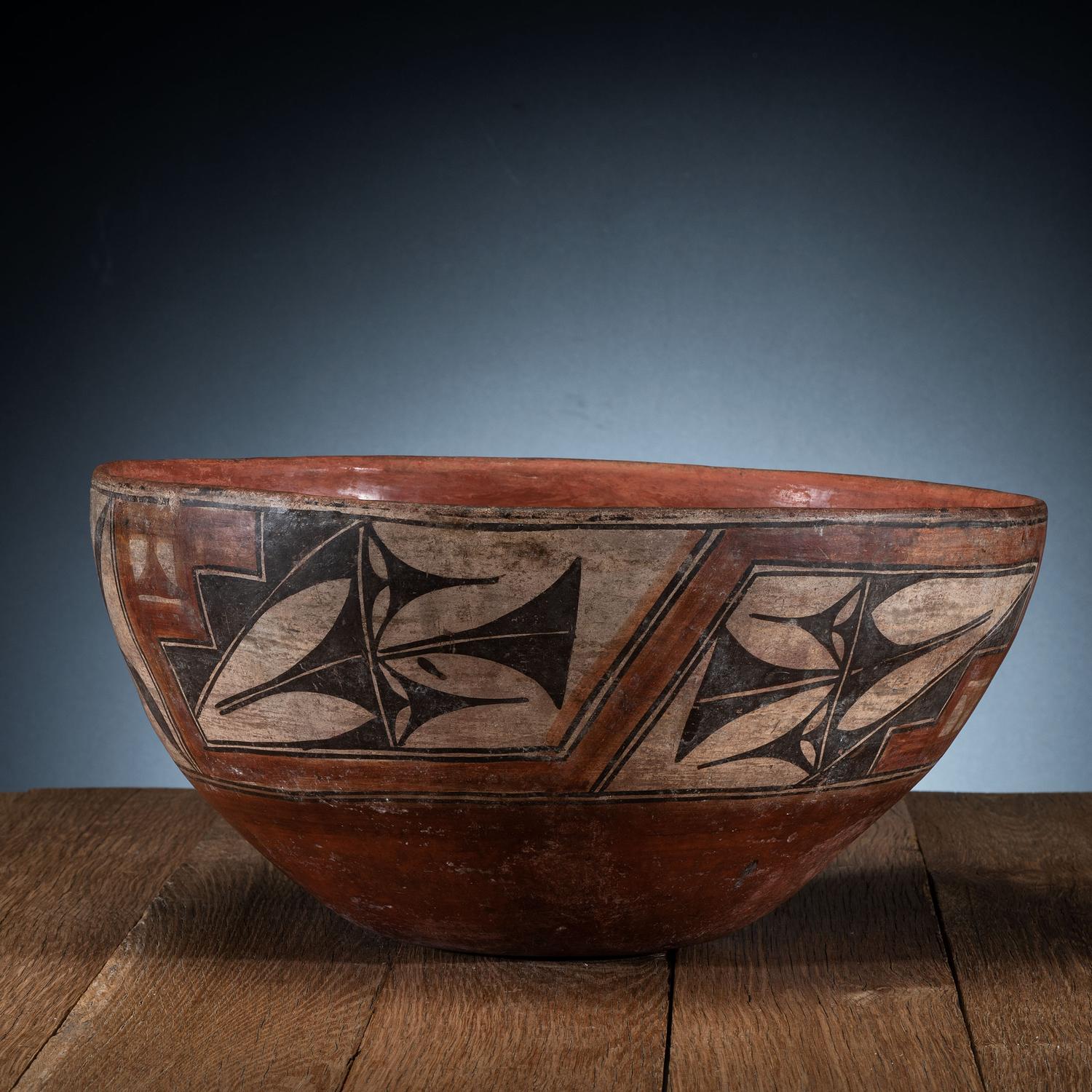 Large Zia Polychrome Dough Bowl