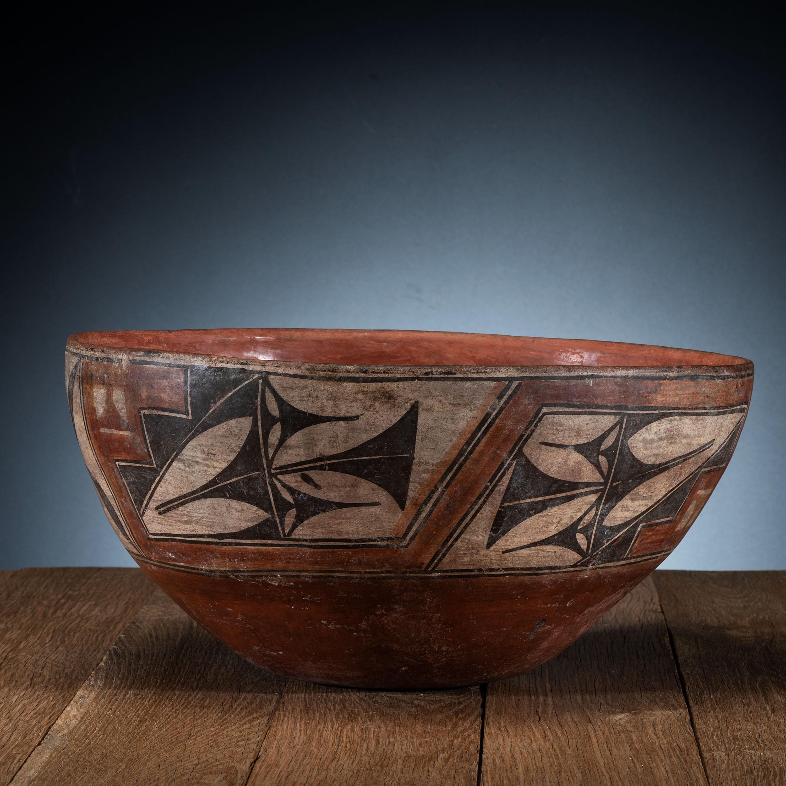 Large Zia Polychrome Dough Bowl