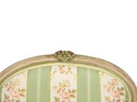 A Pair of Louis XV Style Green-Painted Fauteuils