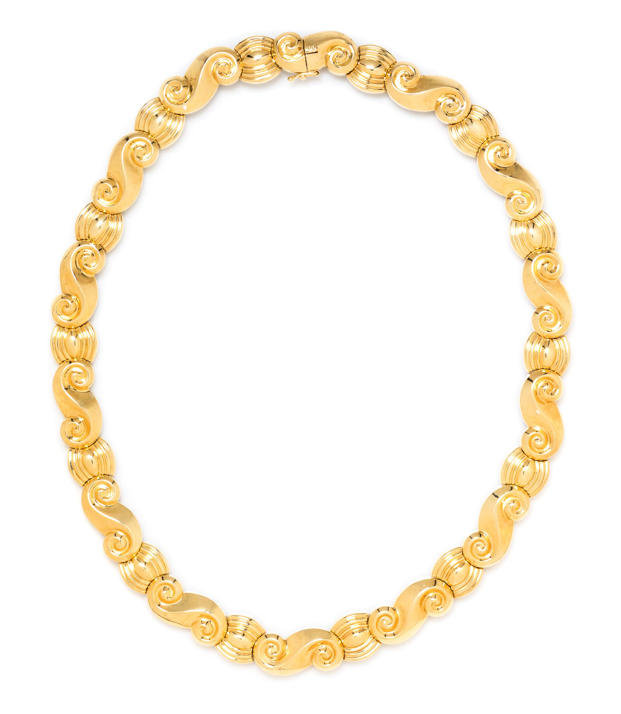 An 18 Karat Yellow Gold Necklace, Chaavae, 82.00 dwts.