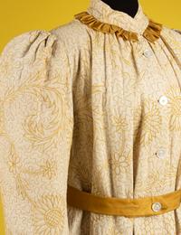 Embroidered White Cotton Wrapper, 1880