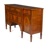 A Federal Style Figured Mahogany Sideboard