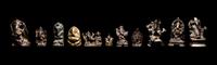 22 Small Indian Bronze Figures of Ganesha