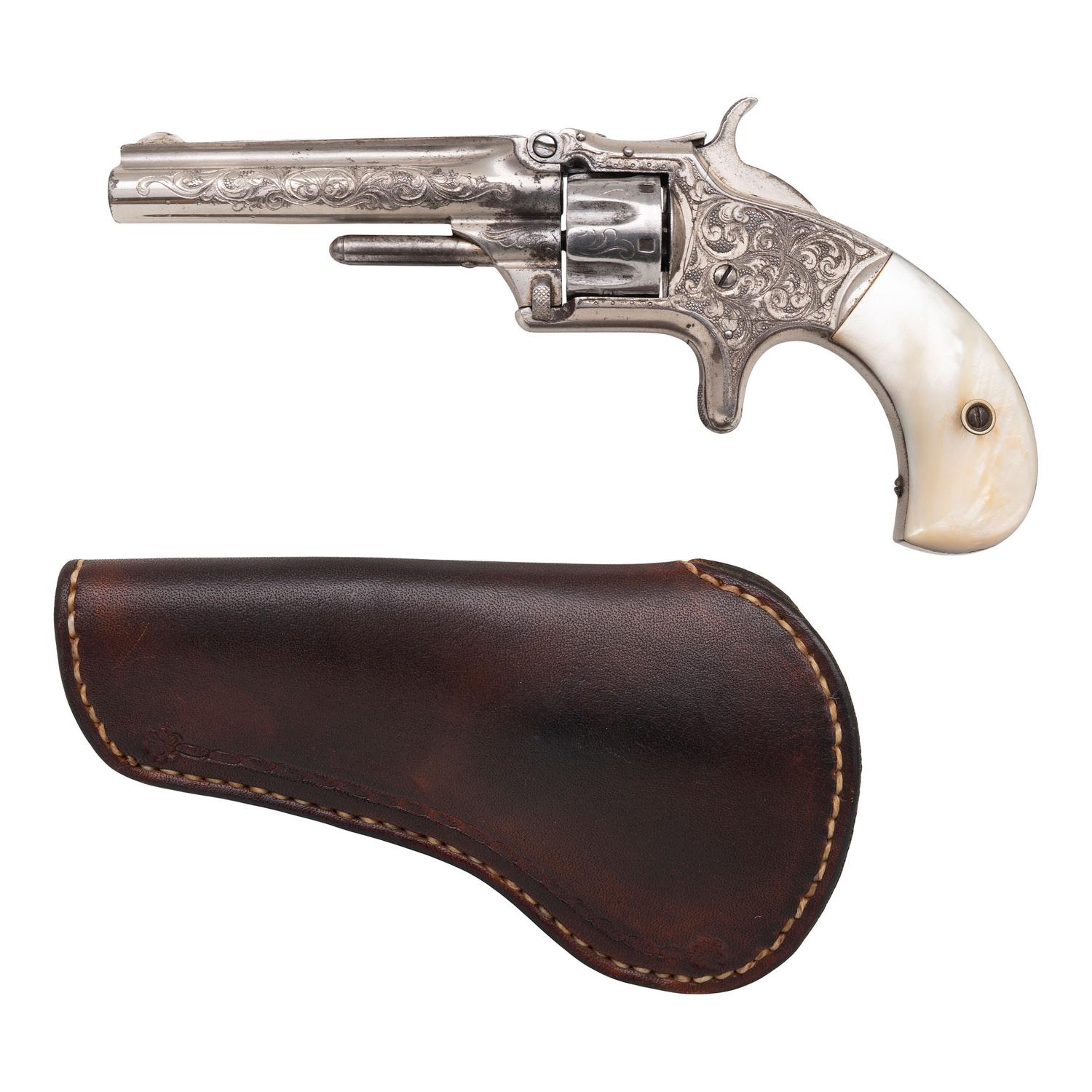 Engraved Smith & Wesson Model No. 1 3rd Issue Revolver with Mother of Pearl Grips