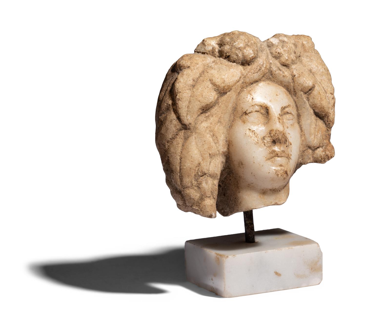 A Roman Marble Head of Dionysos