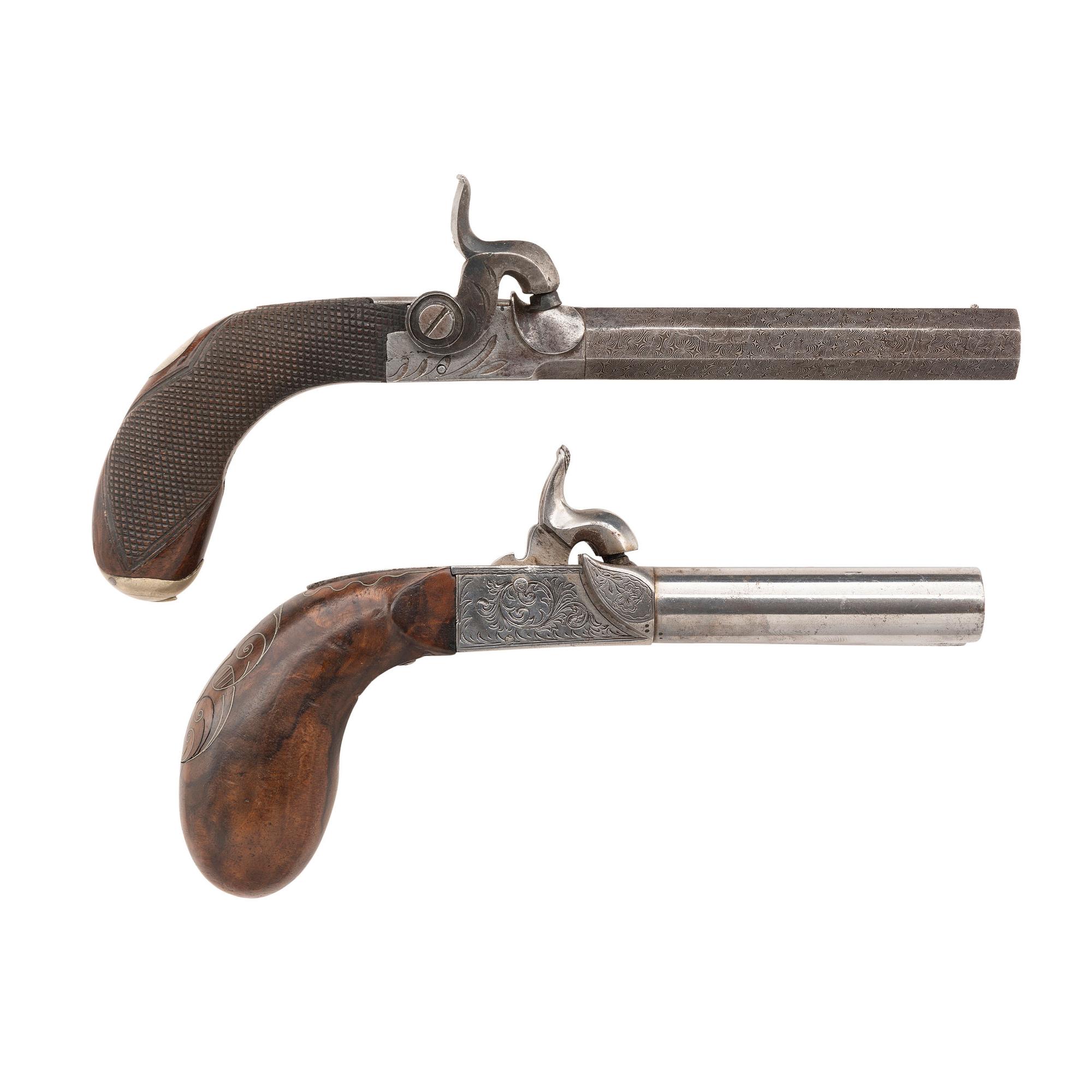 Lot of 2 Belgian Turn-Off Pistols