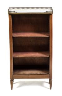 A Louis XVI Style Gilt Metal Mounted Mahogany Bookcase Height 36 x width 20 x depth 7 inches. — LATE 19TH CENTURY