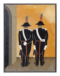 Three Italian Modernist Pietra Dura Pictorial Plaques — 20TH CENTURY
