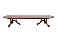 A Carved Walnut Two Pedestal Banquet Table by Therien Studio Workshops — 20TH CENTURY