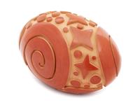Polished and Carved Redware Pottery Vessel, with stars and swirls
