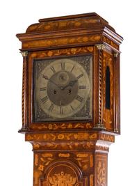 A Dutch Marquetry Tall Case Clock with an English Movement by William Rider