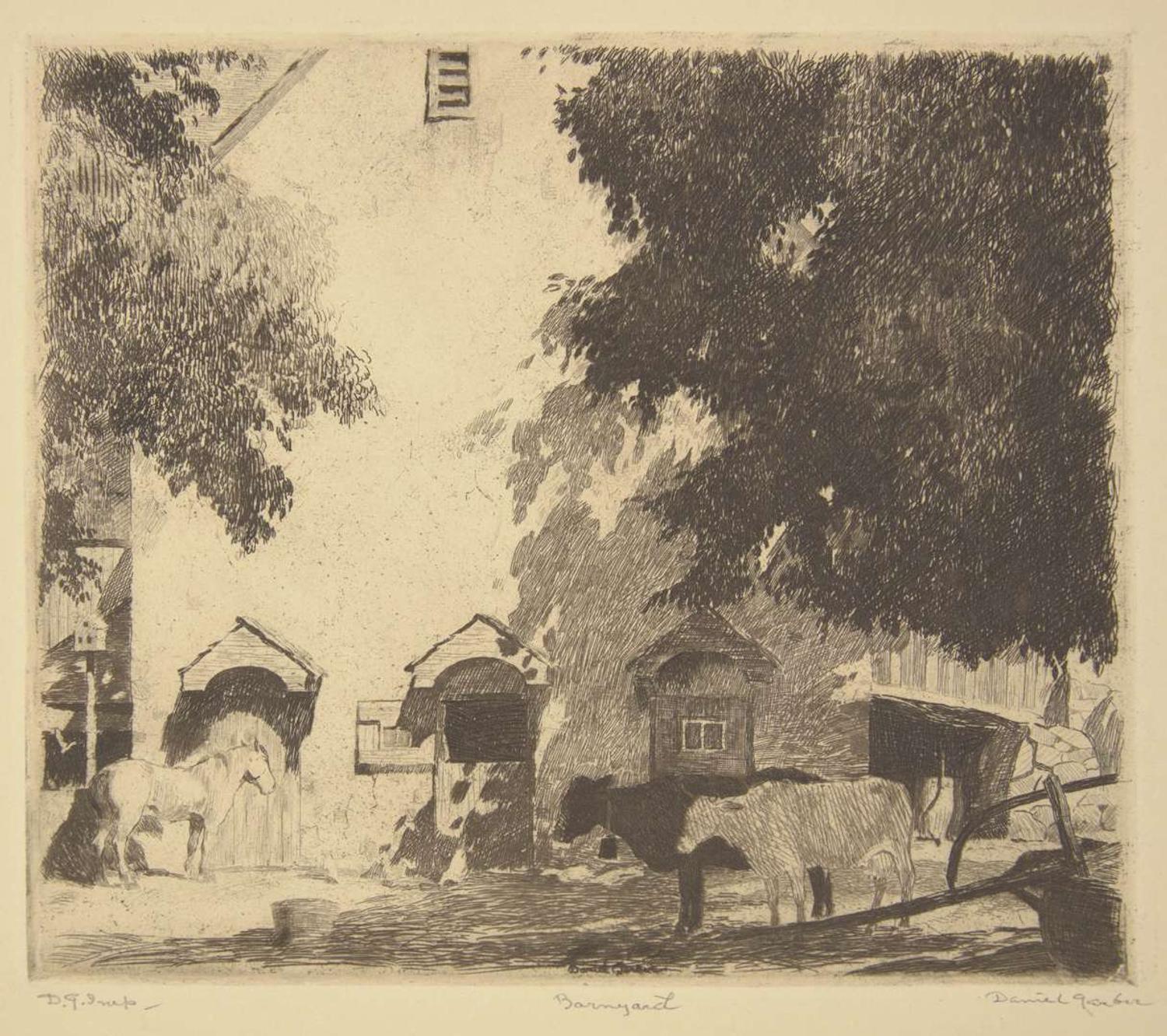 Daniel Garber (American, 1880-1958) - Barnyard