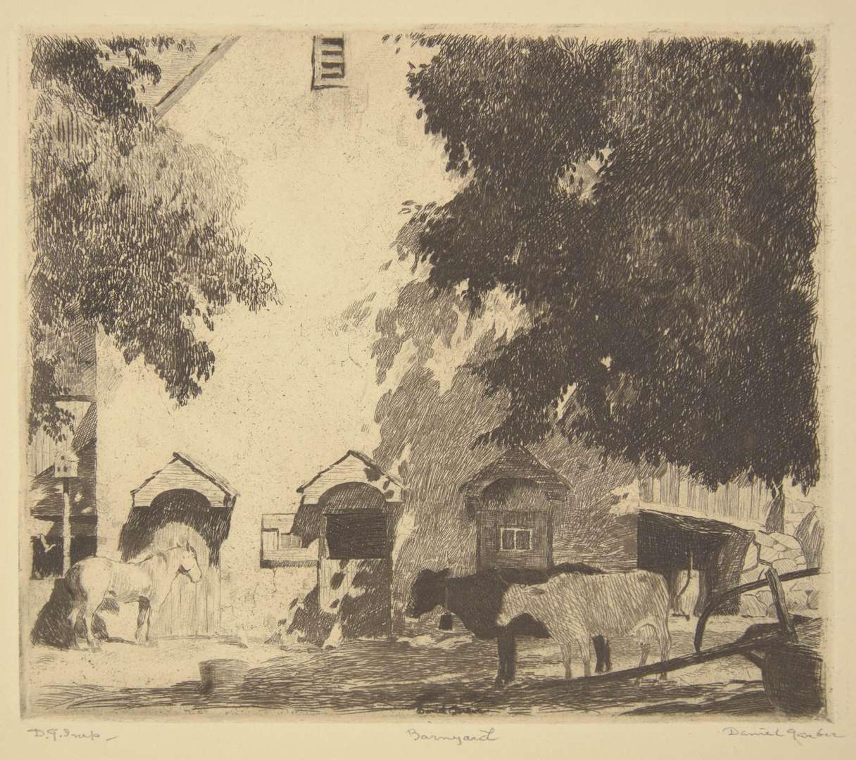 Daniel Garber (American, 1880-1958) - Barnyard