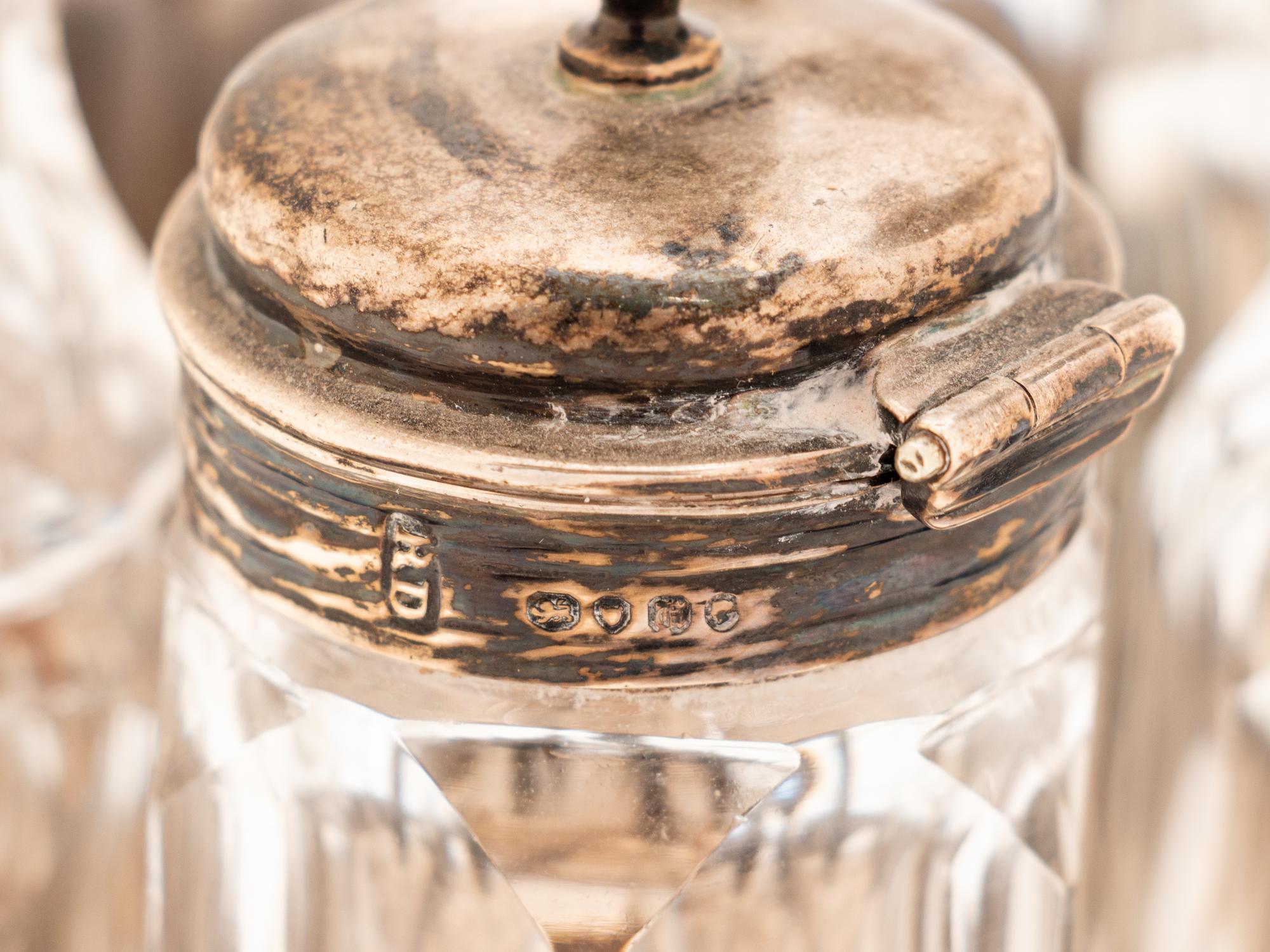 An English Silver Cruet Set