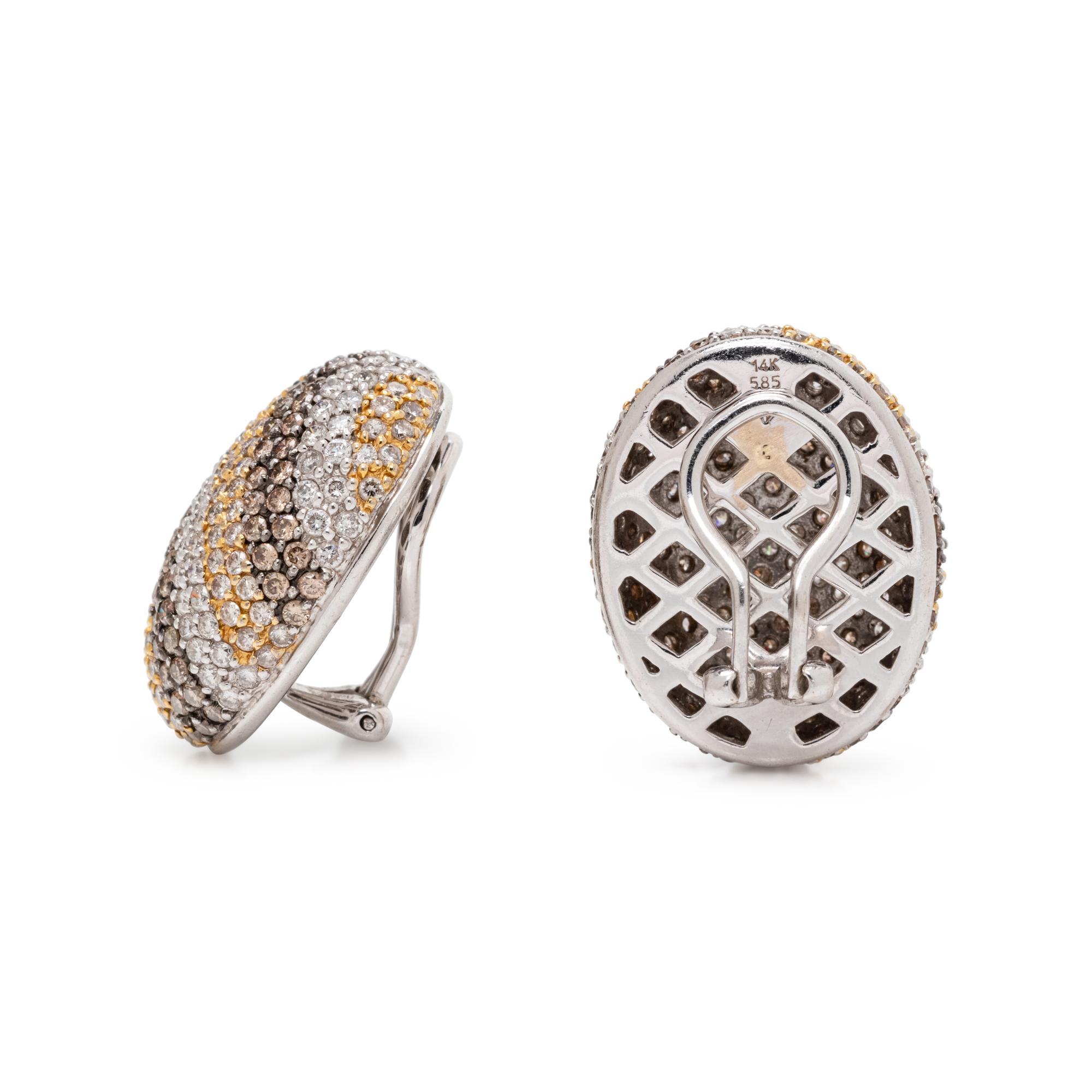 DIAMOND AND COLORED DIAMOND EARCLIPS