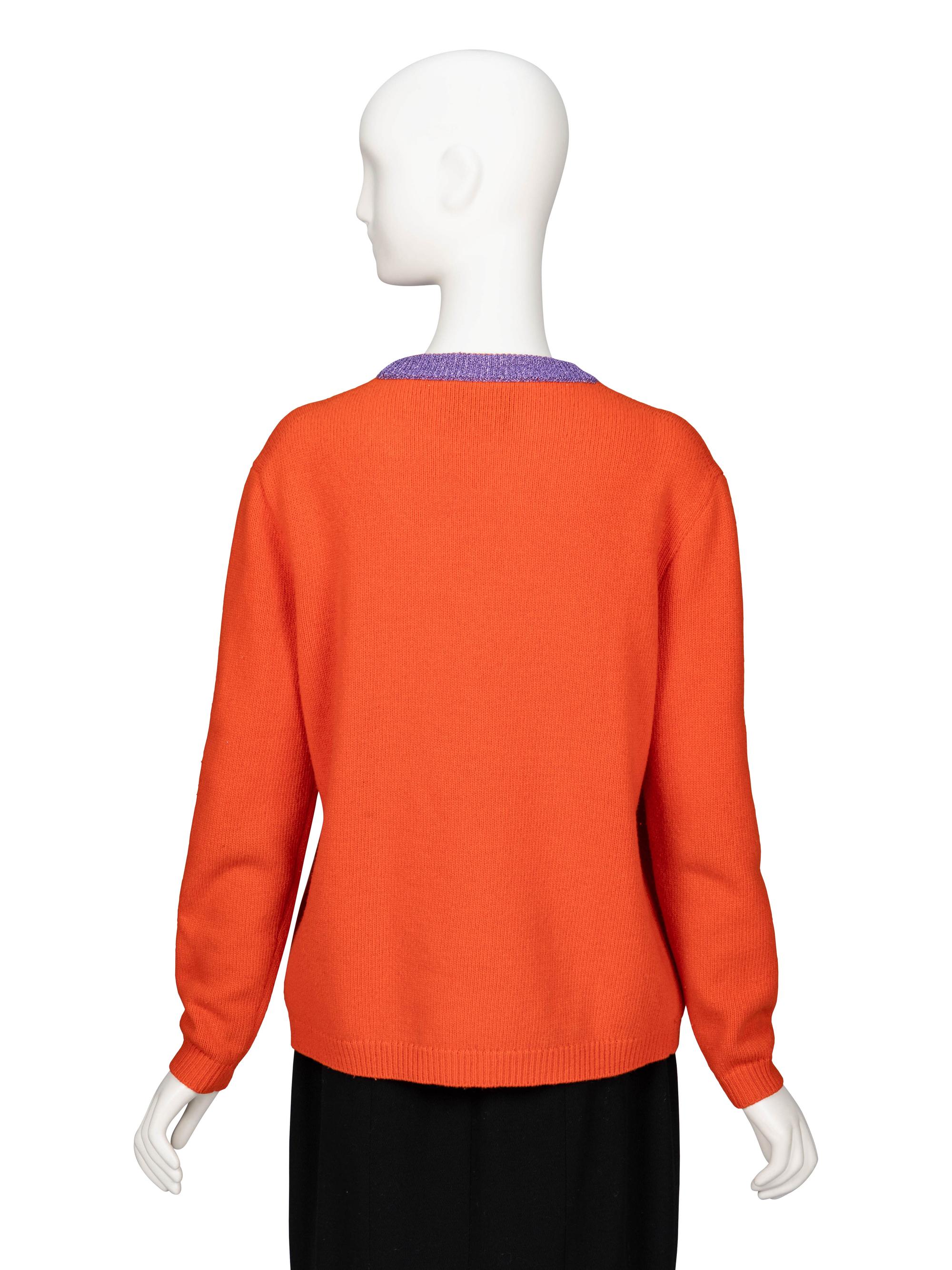 Gucci, Mystic Cat Orange Wool Sweater