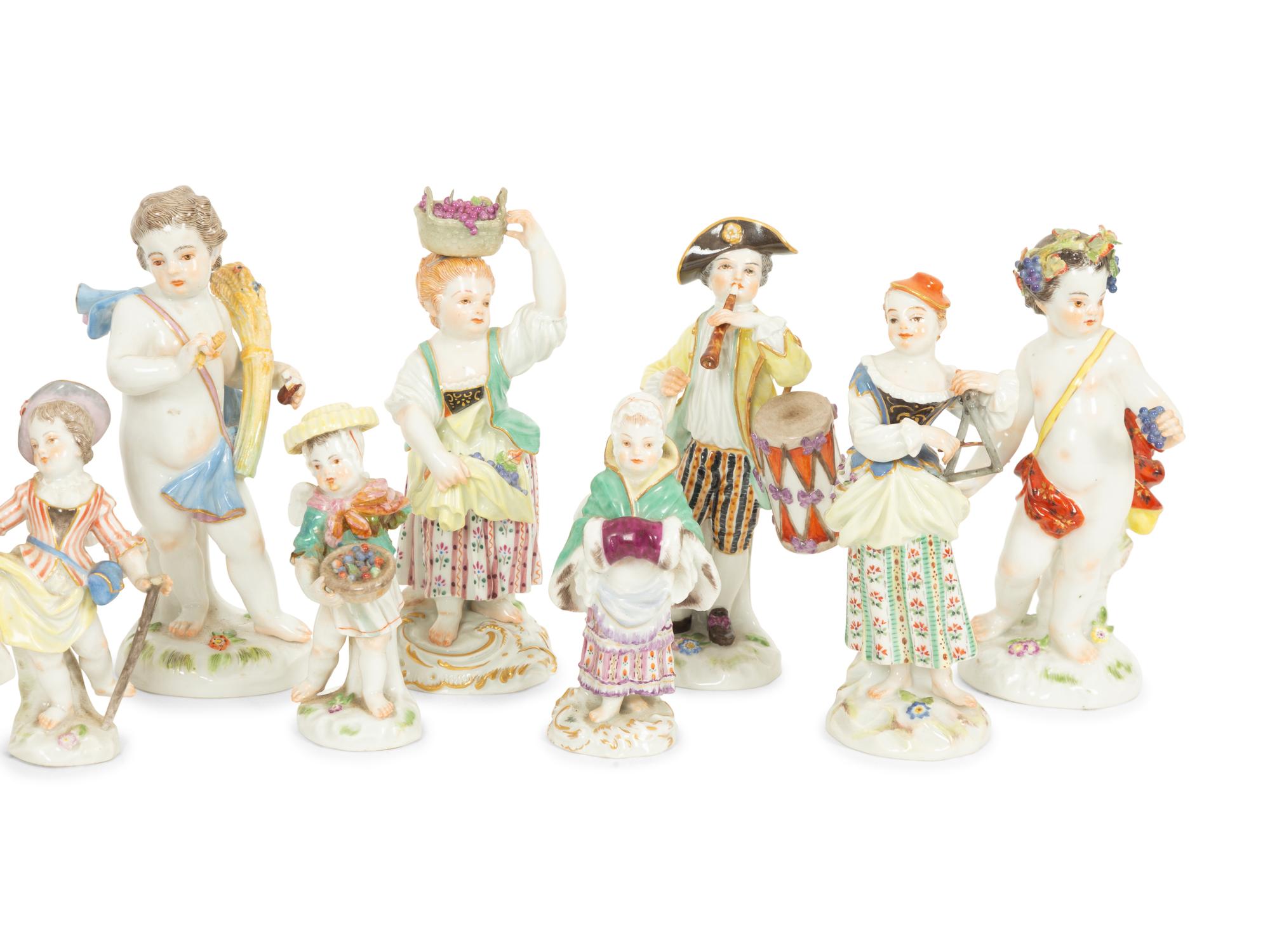 A Large Group of Continental Porcelain Figures