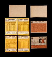 A Group of Eight 1960s Baseball Cards Including Mickey Mantle,