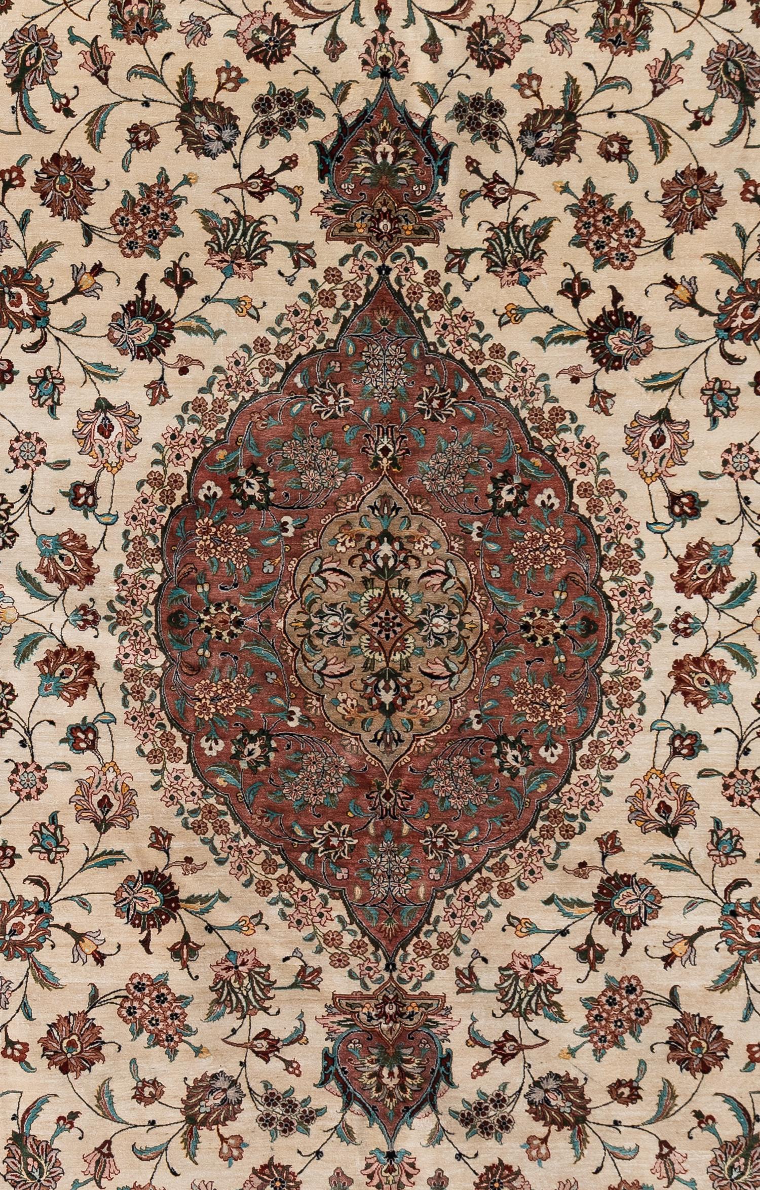A Qum Silk Rug