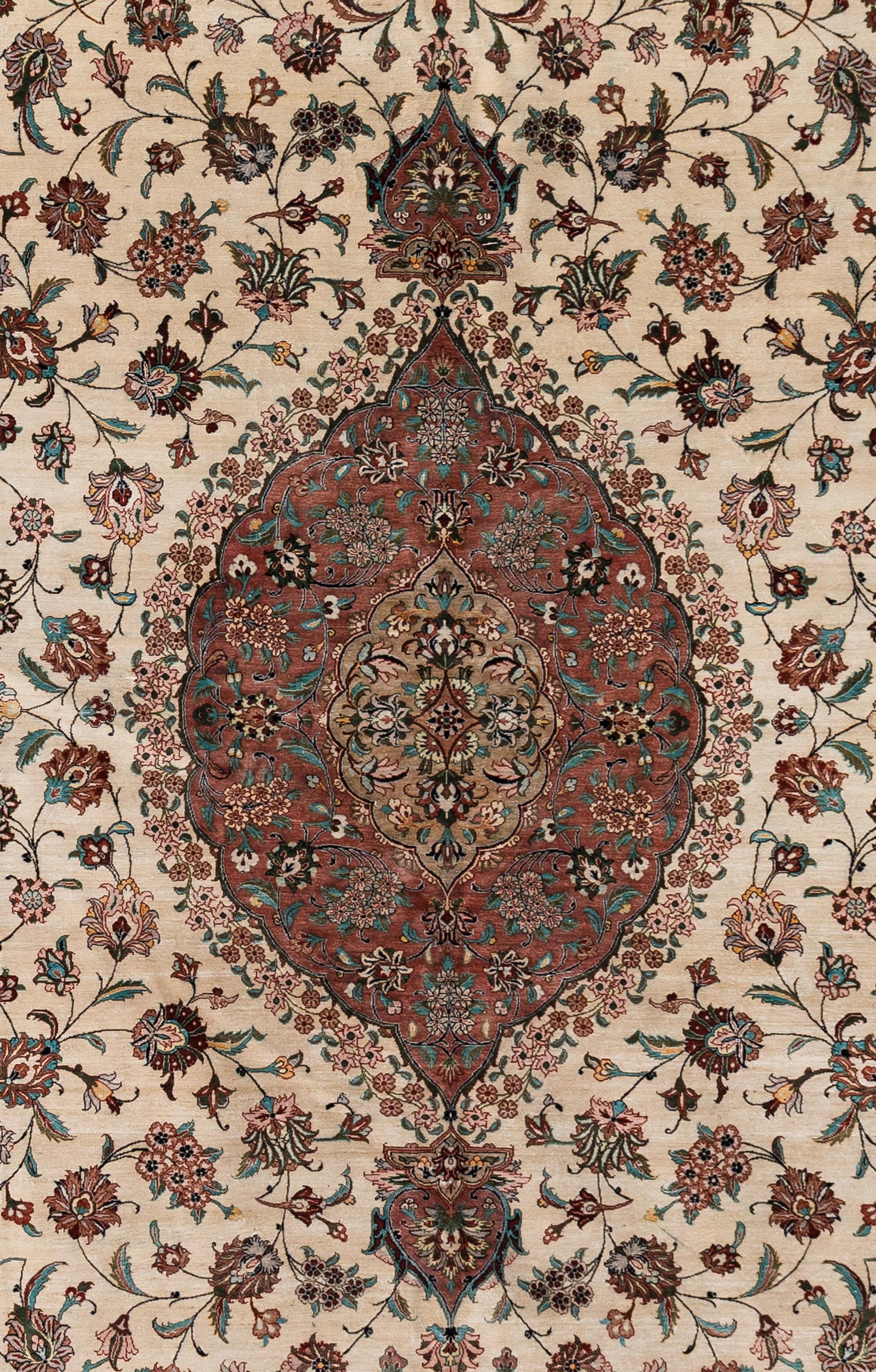 A Qum Silk Rug