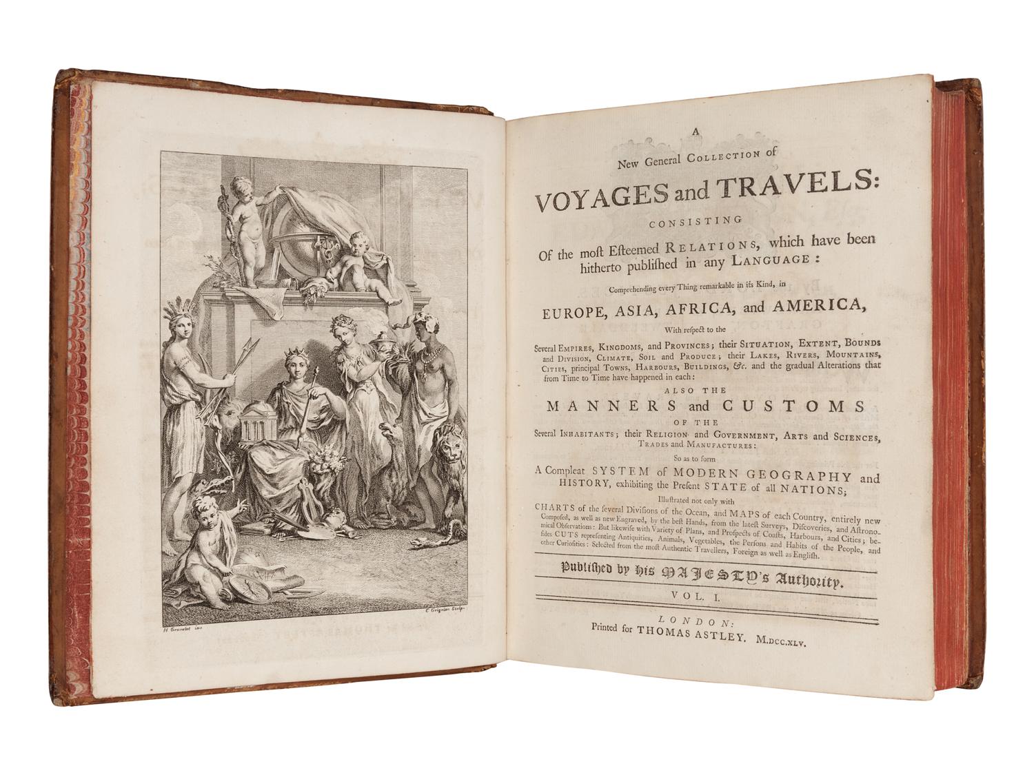 [TRAVEL & EXPLORATION]. GREEN, John (d. 1757), compiler. A New General Collection of Voyages and Travels... London: for Thomas Astley, 1745-1747.