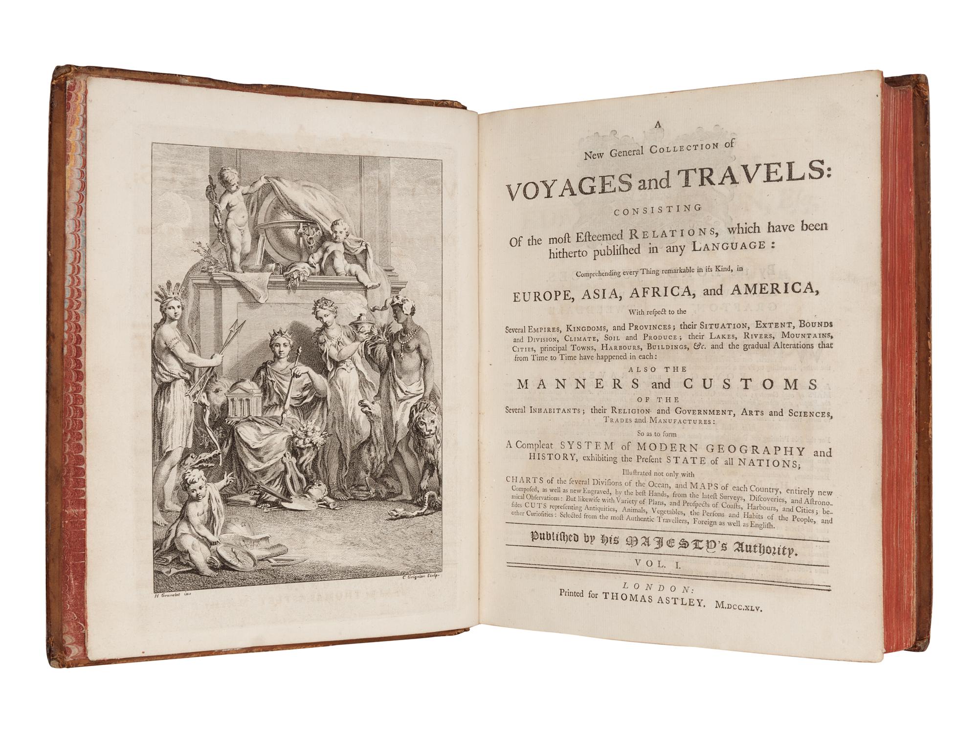 [TRAVEL & EXPLORATION]. GREEN, John (d. 1757), compiler. A New General Collection of Voyages and Travels... London: for Thomas Astley, 1745-1747.