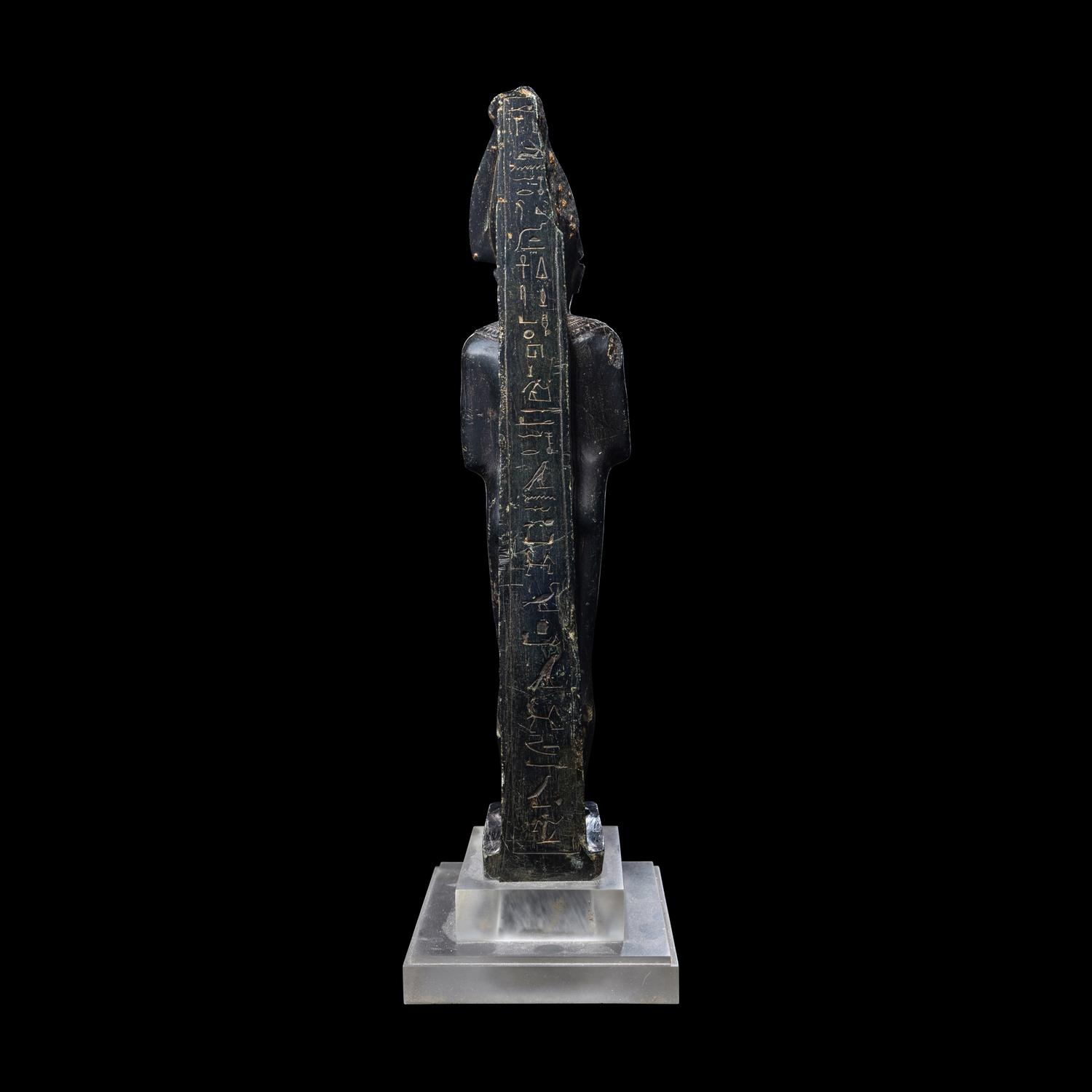An Egyptian Black Steatite Osiris