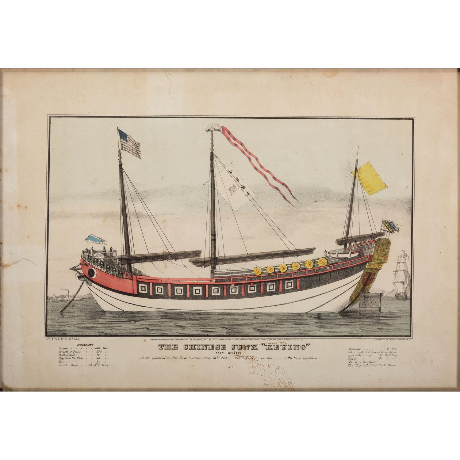 Three Framed Lithographs Including Currier & Ives and E.C. Kellogg
