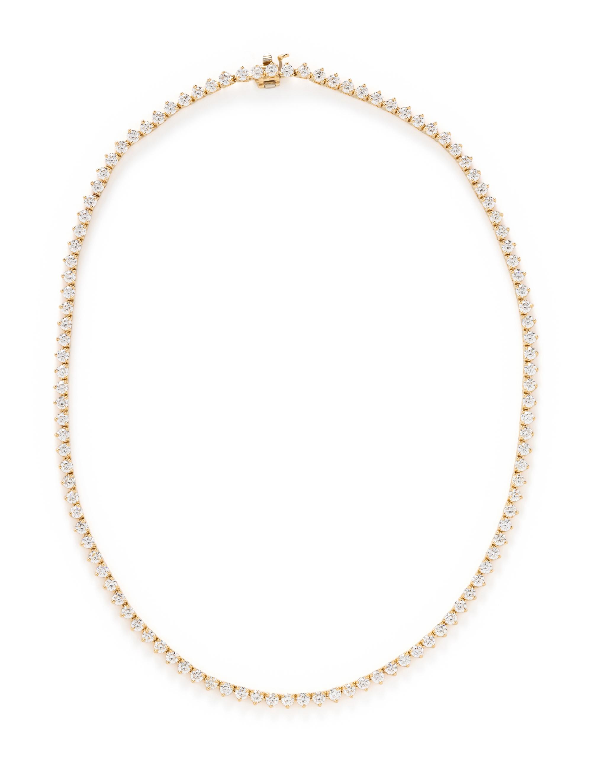 YELLOW GOLD AND DIAMOND NECKLACE