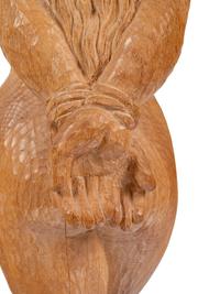 A Carved Oak Figure of a Bound Woman