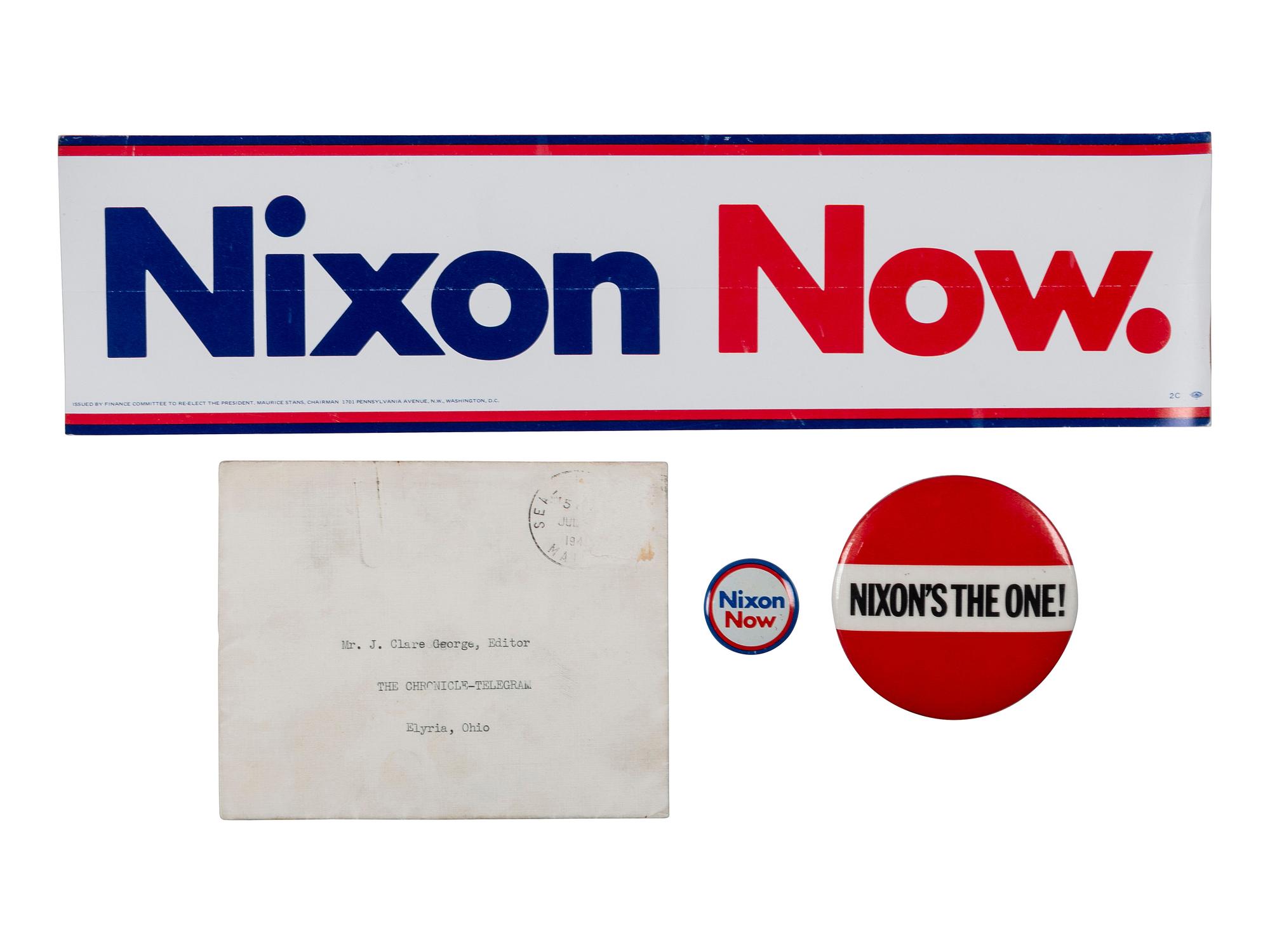 [POLITICS IN AMERICA]. Extensive collection Republican National Convention memorabilia and documents signed by 20th century politicians and high profile figures, including: