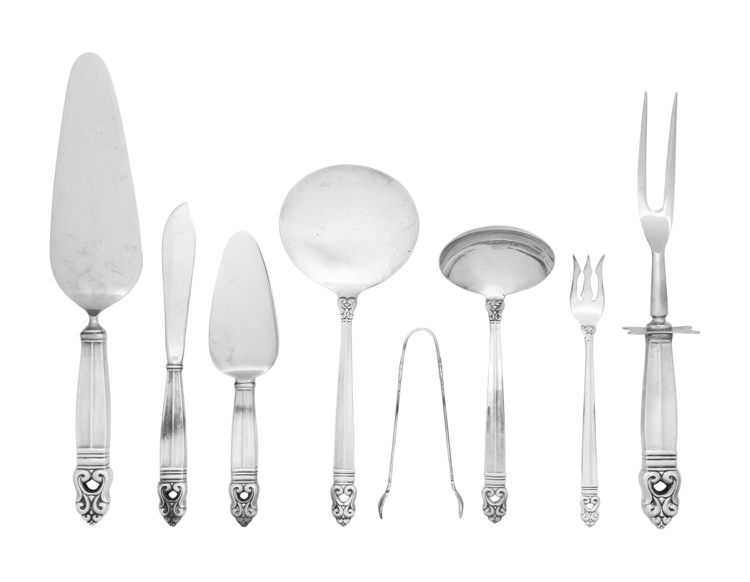 An American Silver Flatware Service