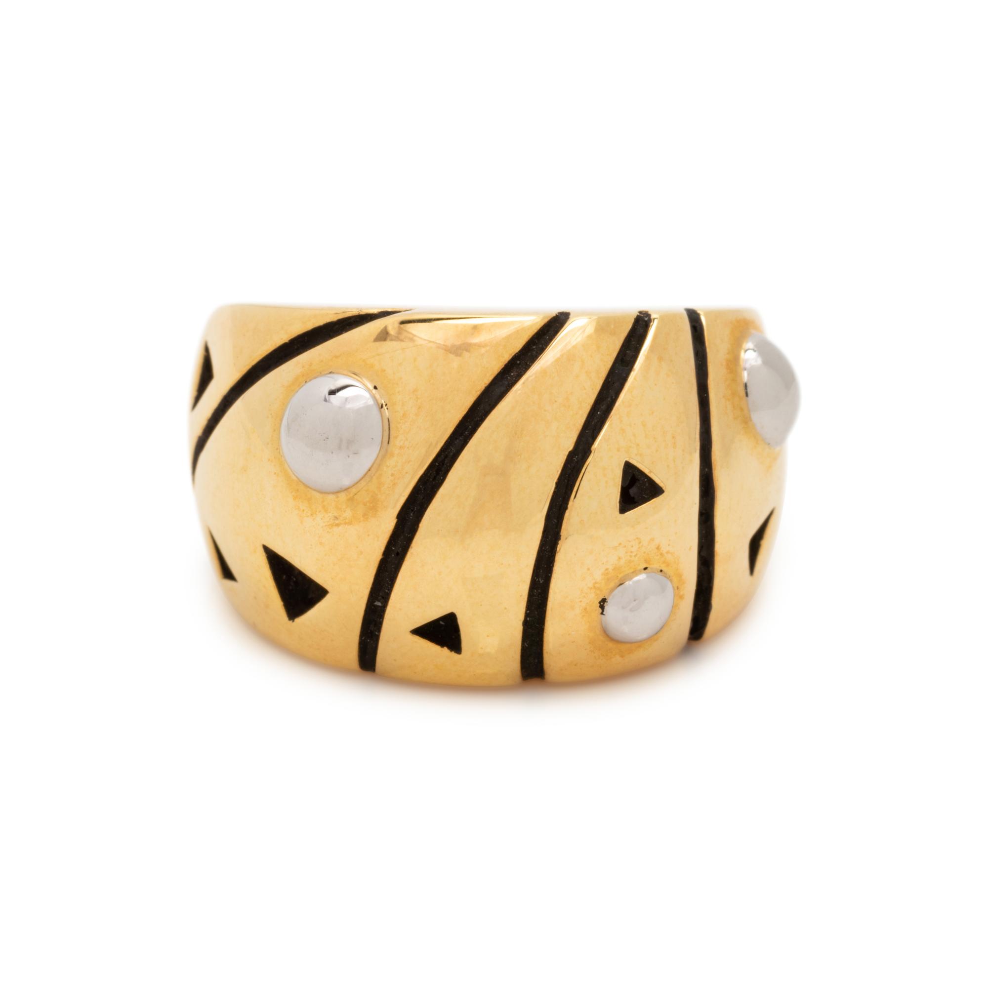 JOHN ATENCIO, YELLOW GOLD 'CHORUS' RING