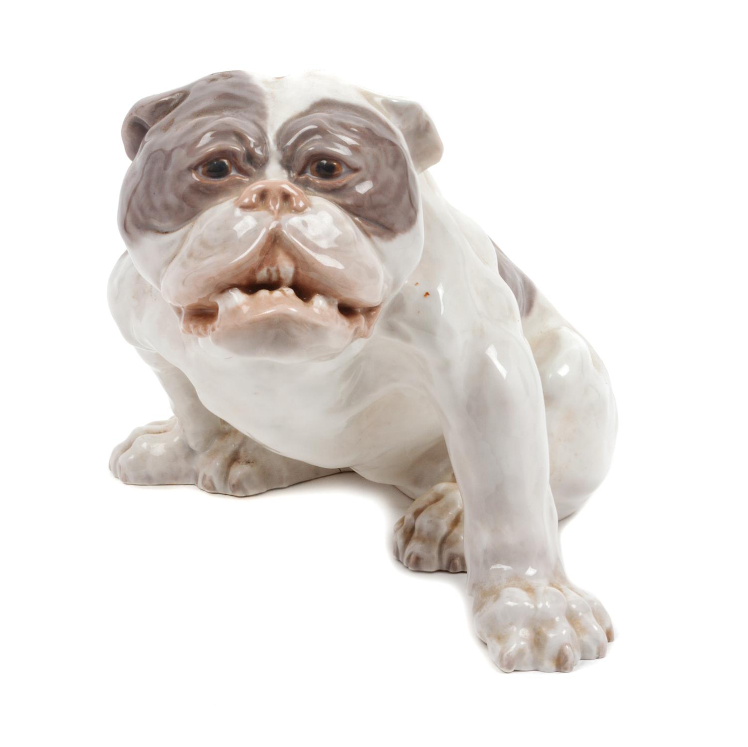 A Royal Copenhagen Bulldog Figure Height 9 1/4 inches. — designed by Knud Kyhn