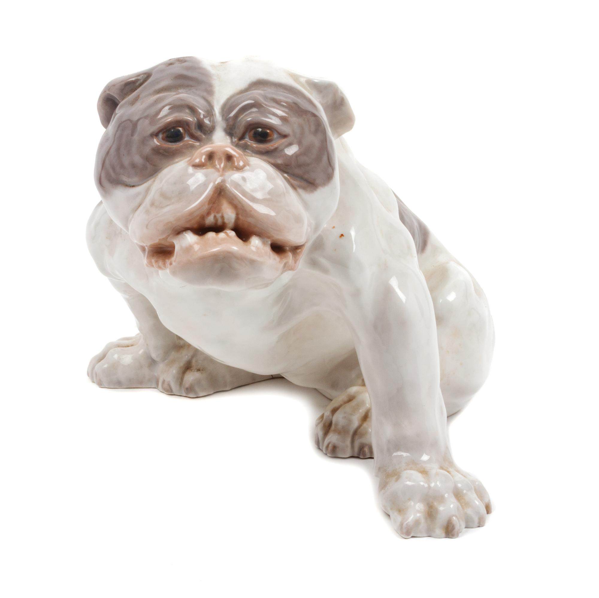 A Royal Copenhagen Bulldog Figure Height 9 1/4 inches. — designed by Knud Kyhn