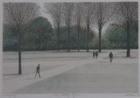 Harold Altman, (American, 1924-2003), Four Walking Figures and Conversation VII (two works)