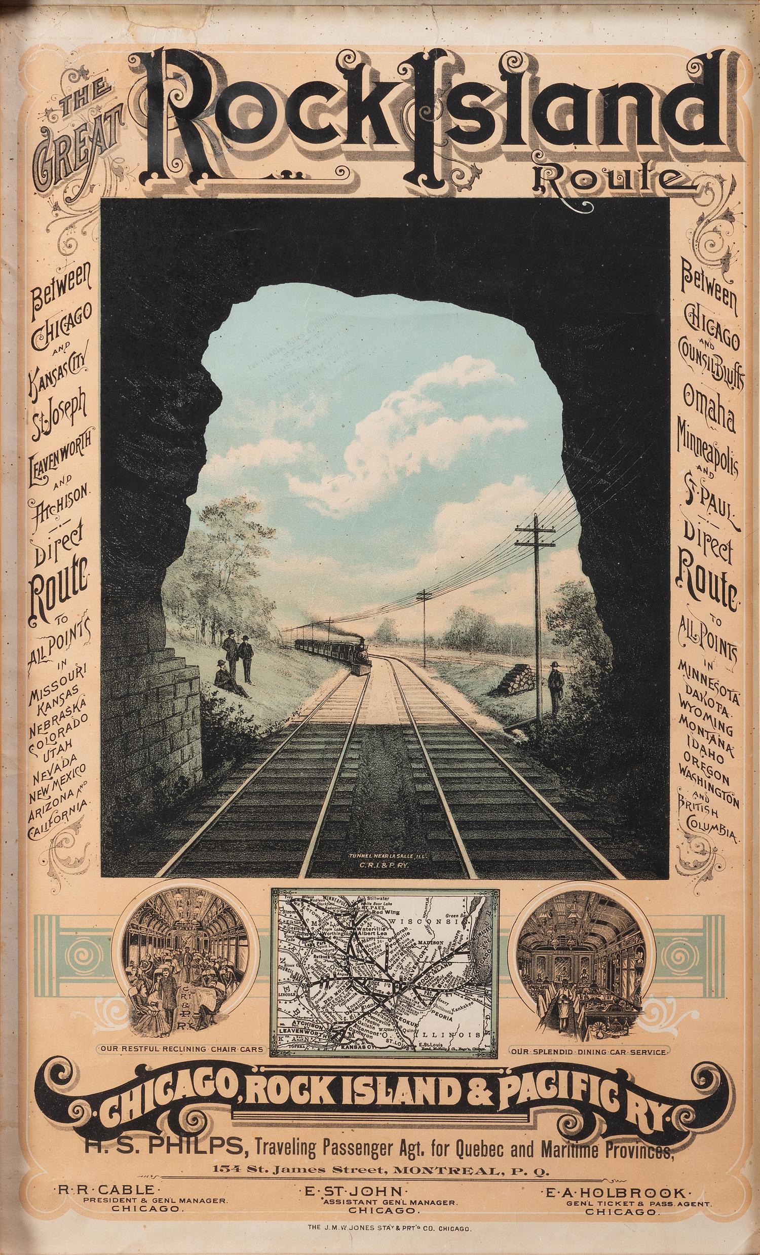 [TRANSPORTATION]. The Great Rock Island Route . Chicago: J.M.W. Jones Stationery & Print Co.