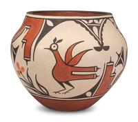 Polychrome Pottery Jars, with Zia Birds